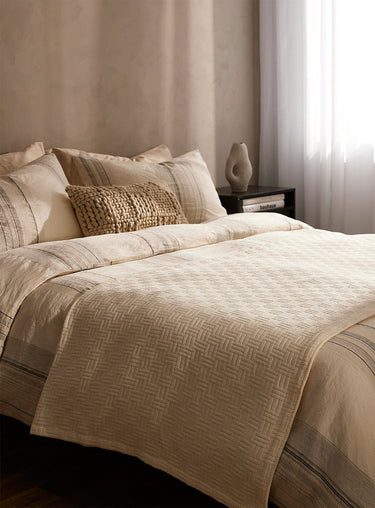 Ivory brushed cotton blanket